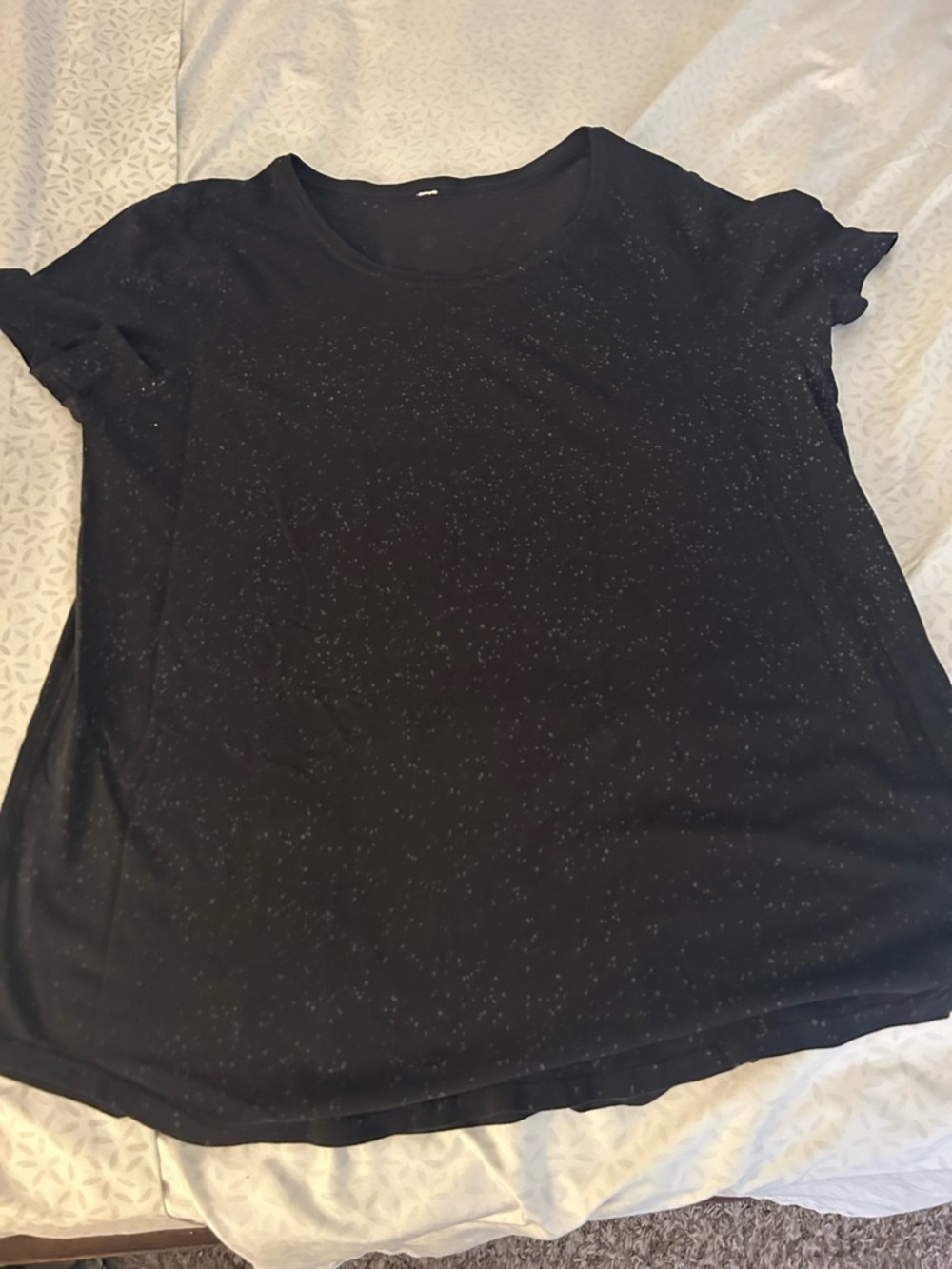 Women’s lululemon Black Speckled Short Sleeve Tee size 12